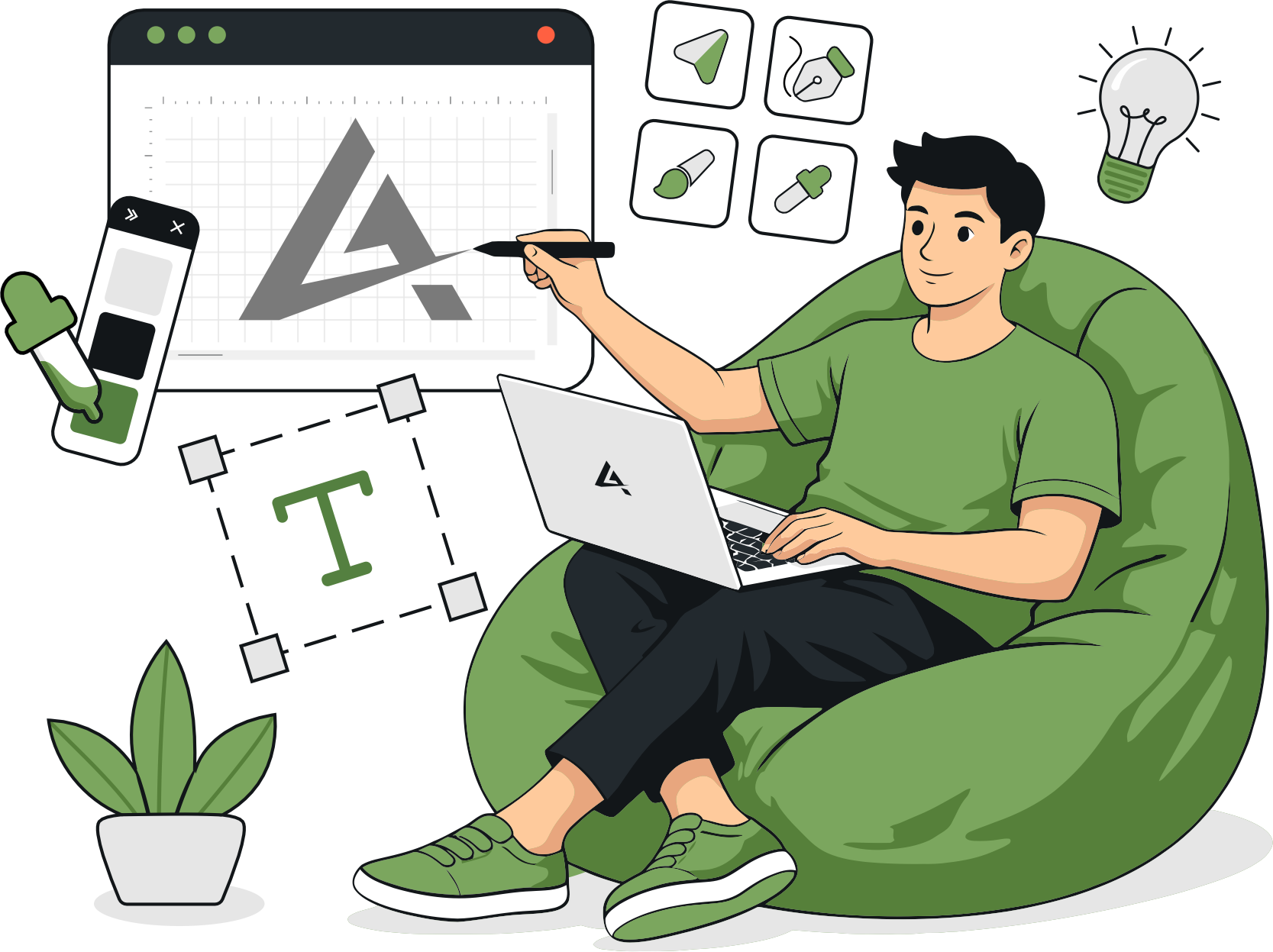 Logoapik Ilustrasi Grapic Designer